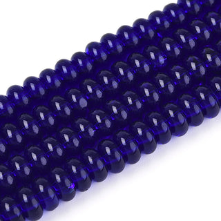 Glass Beads Strands, Transparent Rondelle ,  6 x 3mm, Approx 100 Beads. *See Color Options.