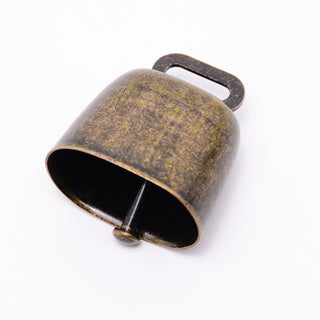 Retro Iron Bell Pendants, Rectangle, Antique Bronze, 43x35x24mm, Hole: 4x14mm.  (Sold Individually)