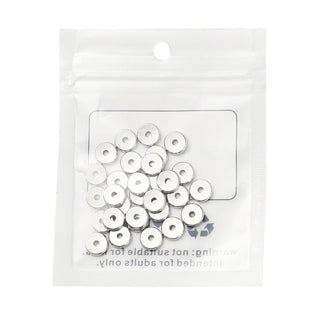 Brass Spacer Beads, Disc, Platinum Plated, 8x1.5mm, Hole: 2mm, 30pcs/set