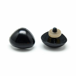 Craft Plastic Doll Noses, Safety Noses, Black, 11x14mm, Pin: 6mm.  (Packed 50)