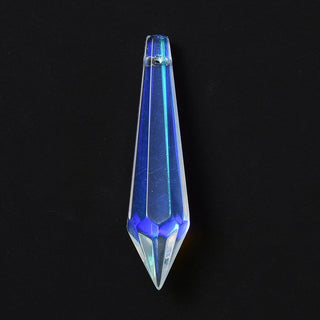 Transparent Glass Big Cone Pendulum Pendants, for Chandelier Crystal Hanging Pendant, Faceted, Clear AB, 52.5x13mm, Hole: 1.8mm.