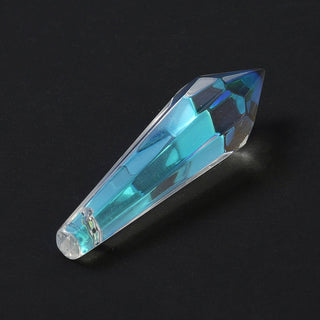 Transparent Glass Big Cone Pendulum Pendants, for Chandelier Crystal Hanging Pendant, Faceted, Clear AB, 52.5x13mm, Hole: 1.8mm.