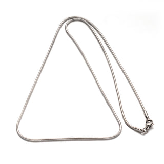 Non-Tarnish 304 Stainless Steel Snake Chain Necklace, with Lobster Claw Clasp, Stainless Steel Color, 24 inch(60.9cm), 1.5mm