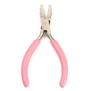 45 Carbon Steel Nylon Jaw Pliers, Flat Nose Pliers, Ferronickel, Pink, 14x8.7x0.95cm