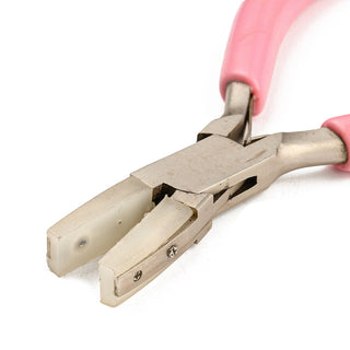 45 Carbon Steel Nylon Jaw Pliers, Flat Nose Pliers, Ferronickel, Pink, 14x8.7x0.95cm