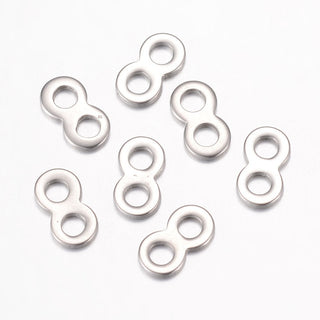 304 Stainless Steel Links, Stainless Steel Color, 11x6x1.1mm, Hole: 2.7mm.  (Packed 10)