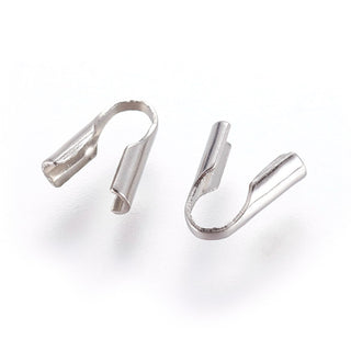 304 Stainless Steel Cord Ends, End Caps, Column, Stainless Steel Color, 7x2.5x6mm, Hole: 3.5x2mm.  (Packed 20 Ends)