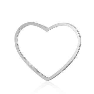 Tarnish Resistant 201 Stainless Steel Linking Rings, Heart, Stainless Steel Color, 23.5x29.5x1mm, Hole: 27x18.5mm.  (Packed 2)