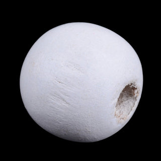 Dyed Natural Wood Beads, Round, White, 20x18mm, Hole: 4mm.  (Packed 20 Beads)