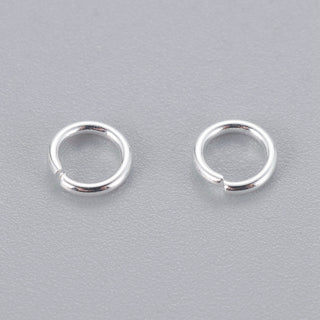 304 Stainless Steel Jump Rings, Open Jump Rings, Silver, 24 Gauge, 5x0.5mm, Inner Diameter: 3.3mm (Packed 200 Rings)