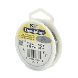 Beadalon (BEAD STRINGING WIRE) *19 Strand (100FT)  (.015in/ 0.38mm).