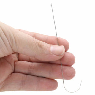 Curved Big Eye Spinning Wheel Needles- (Basic Elements Brand).  *3.5" Length.  Packed 2 Needles