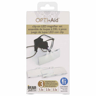 Clip-On Magnifier – Includes 3 Lenses (1.5x, 2.5x, 3.5x) w/ LED Light and Padded Clip