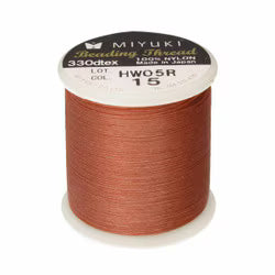 Miyuki Nylon Beading Thread.  (Size B).  50 Meter Roll.  (See Drop Down for Color Options)