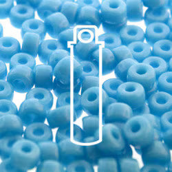 2/0 Czech  (Matubo)  Turquoise Blue Opaque.  Tube 20 grams