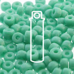 2/0 Czech  (Matubo)  Turquoise Green Opaque.  Tube 20 grams