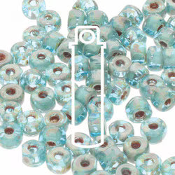 2/0 Czech  (Matubo) 3 Cut Aqua Dark Travertine.   Tube 20 grams
