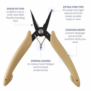 Beader's All-in-One Plier! : Round nose, chain nose, Crimper & Cutter