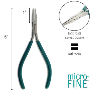 MICRO-FINE FLAT NOSE Plier 5 (125MM).  *Bead Smith Brand
