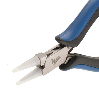 Nylon Jaw Round Nose Pliers *BeadSmith (Ergo Black/ Blue handle)