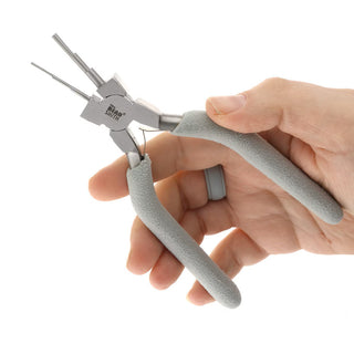 Wire Looping Pliers. (Wire Elements). 6-STEP WIRE LOOPING PLIER 6IN WITH CUSHION ERGO GRIP - SMALLER LOOPS - 1MM, 1.5MM, 2MM, 2.5MM, 3MM, and 4MM - USE WITH WIRE 22 GAUGE OR THINNER