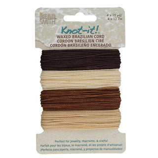 knot It- Waxed Brazilian Polyester Cord.  .7mm thick.   *See Color Options
