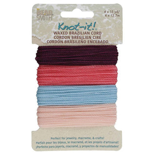 knot It- Waxed Brazilian Polyester Cord.  .7mm thick.   *See Color Options
