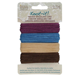 knot It- Waxed Brazilian Polyester Cord.  .7mm thick.   *See Color Options