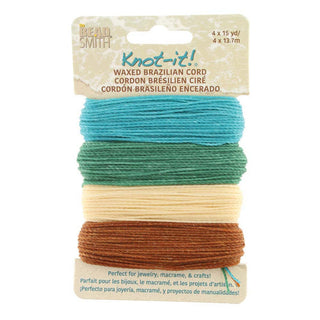 knot It- Waxed Brazilian Polyester Cord.  .7mm thick.   *See Color Options