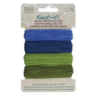 knot It- Waxed Brazilian Polyester Cord.  .7mm thick.   *See Color Options