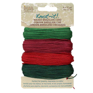 knot It- Waxed Brazilian Polyester Cord.  .7mm thick.   *See Color Options