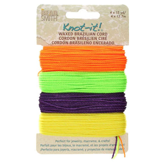 knot It- Waxed Brazilian Polyester Cord.  .7mm thick.   *See Color Options
