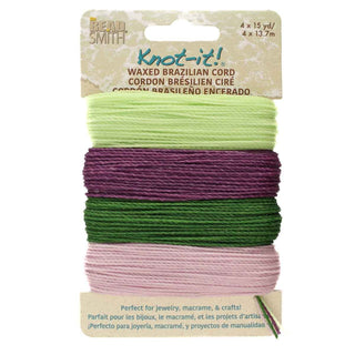 knot It- Waxed Brazilian Polyester Cord.  .7mm thick.   *See Color Options