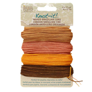 knot It- Waxed Brazilian Polyester Cord.  .7mm thick.   *See Color Options