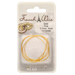 FRENCH WIRE (GOLD COLOR).  FINE  (.7MM)- 14IN