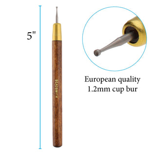 Wire Rounder.  (Round Your Wire Tool).  with 1.2mm Cup Bur.  (20 to 17 gauge)
