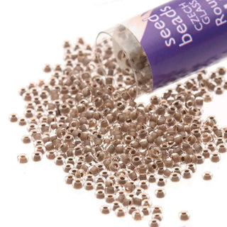 11/0 Czech  (Terra Intensive Lined Chocolate Brown). approx 24 gr tube.