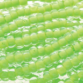 11/0 Czech  (Terra Intensive Lining Lime Green). approx 17.5 gr.