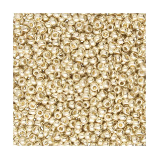 11/0 Czech Glass Seed Beads (Silver Metallic)  Approx 17 grams Hank.