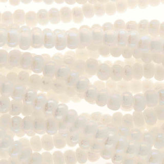 11/0 Czech (Chalk White Iris) 6 String/Hank  *Approx 17 gr