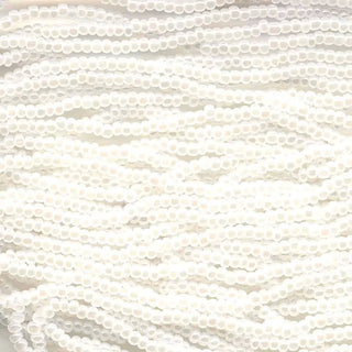 11/0 Czech (White Pearl) 6 String/Hank  *Approx 17 gr