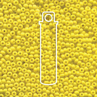 11/0 Czech  Round Seed Beads (Yellow Opaque)  *approx 24 gram tube