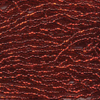 11/0 Czech (Ruby Silver Lined S/L) 6 String/Hank  *Approx 18.5 gr