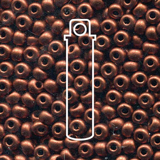 Seed Bead (Czech 6/0)  Round.  (Bronze Fire Red)  20gm tube.