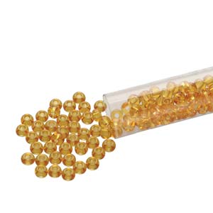 11/0 Czech  Round Seed Beads (Topaz)  *approx 23 gram tube