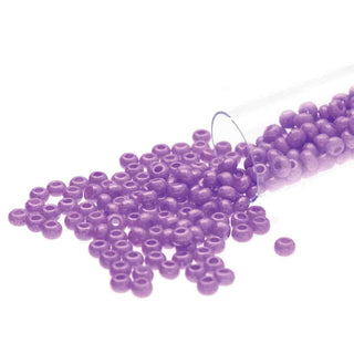 Seed Bead (Czech 6/0)  Round.  (Opaque Dyed Violet)  20 gm tube