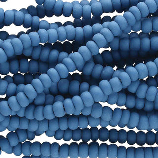 6/0 Czech  (OPAQUE DENIM MATTE)  6 String/Hnk -Approx 78 Grams
