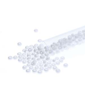 11/0 Czech Round Glass Seed Beads. (Chalk White Iris) *24 gram TUBE