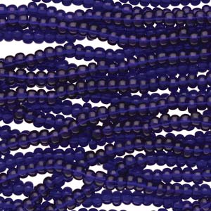 8/0 Czech Seed Beads (Cobalt) 6 String/Hank  *Approx 36 gr