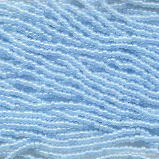 8/0 Czech (Blue Ceylon AB) 6 String/Hank  *Approx 38 gr